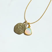 Opal Coin Relic Necklace