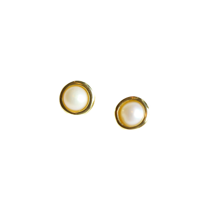 Gold Pearl Studs