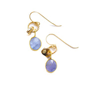 Tanzanite Rose Cut Earrings