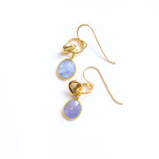 Tanzanite Rose Cut Earrings