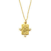 Liquid Gold Diamond Rectangle Necklace