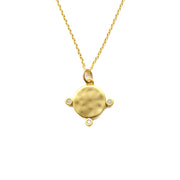 Liquid Gold Diamond Disc Necklace