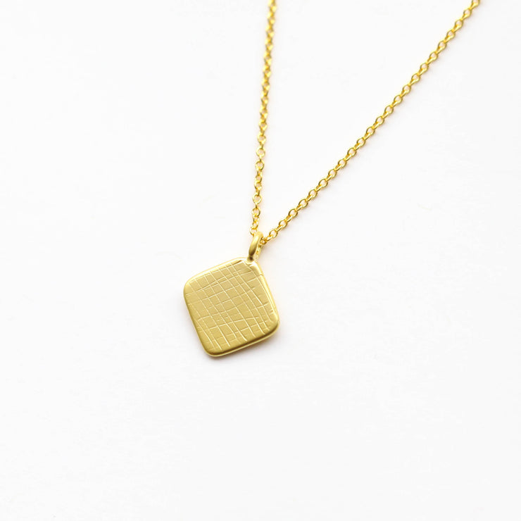 Gold Square Necklace