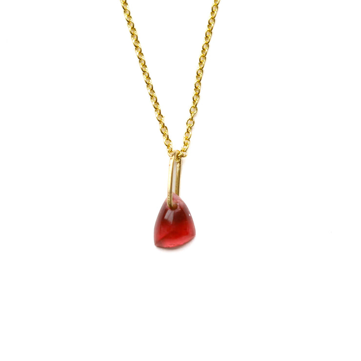 Watermelon Tourmaline Drop Necklace-11