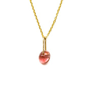 Watermelon Tourmaline Drop Necklace-10