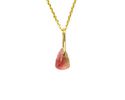 Watermelon Tourmaline Jolly Rancher Drop Necklace-R