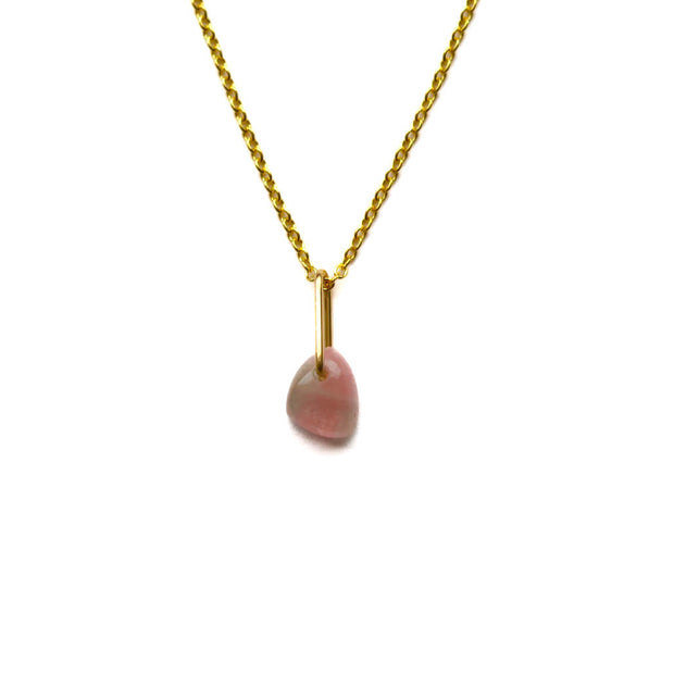 Watermelon Tourmaline Drop Necklace-12