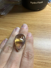 Ametrine Tear Drop Adjustable Sterling Silver Ring