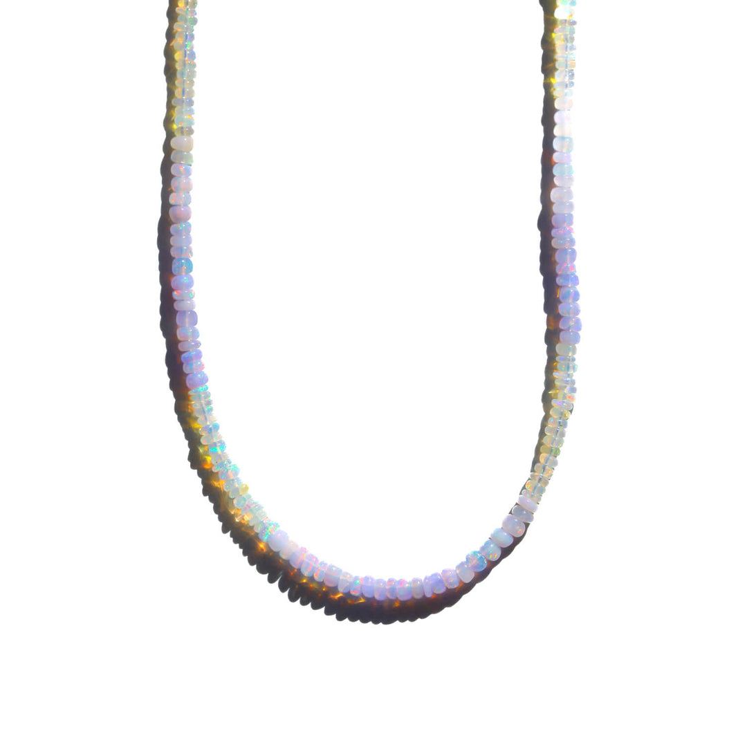 Lavender and White Opal Beaded Gemstone Necklace – Julia Szendrei