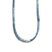 Ombre Aquamarine Beaded Gemstone Necklace