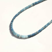 Ombre Aquamarine Beaded Gemstone Necklace