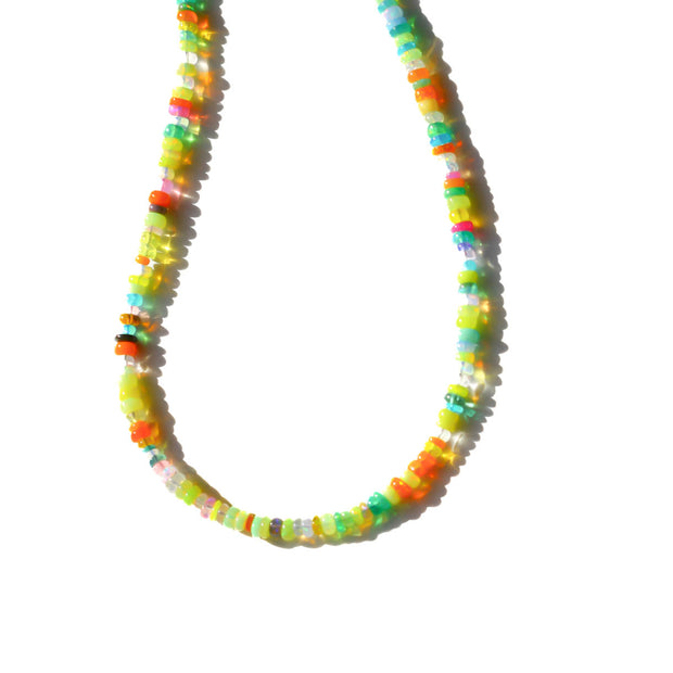 Rainbow Opal Gemstone Necklace- Hot colors