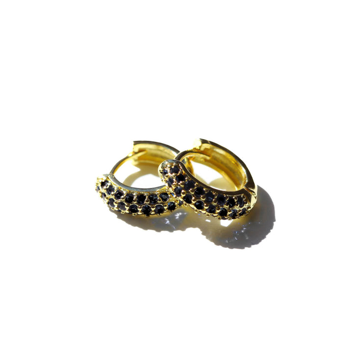 Black Diamond Micro Pave Hoops