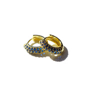 Sapphire Micro Pave Hoops