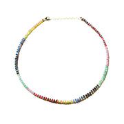 Rainbow Sapphire Opal Gemstone Beaded Necklace