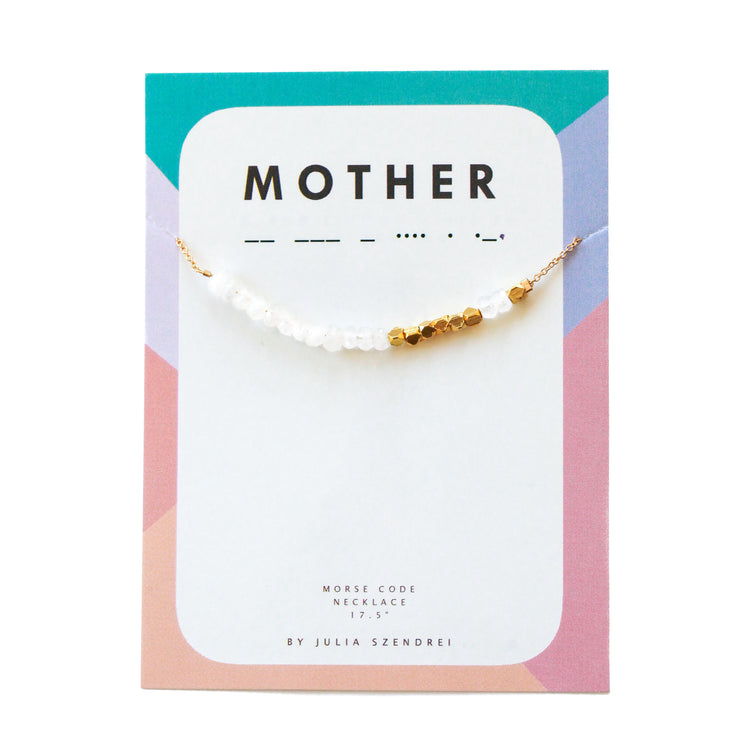 Moonstone Morse Code Necklace Customize your Code