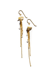 Heishi Pearl and Herkimer Diamond Fireworks Earrings