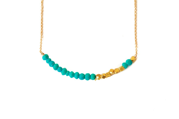 Turquoise Morse Code Necklace Customize your Code