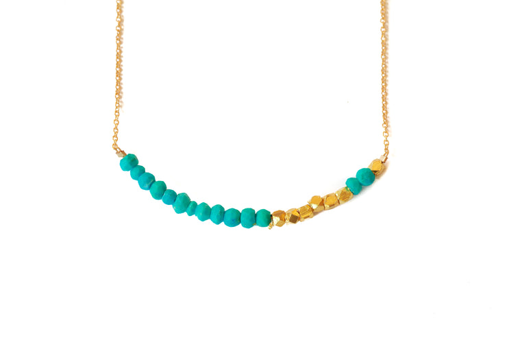 Turquoise Morse Code Necklace Customize your Code
