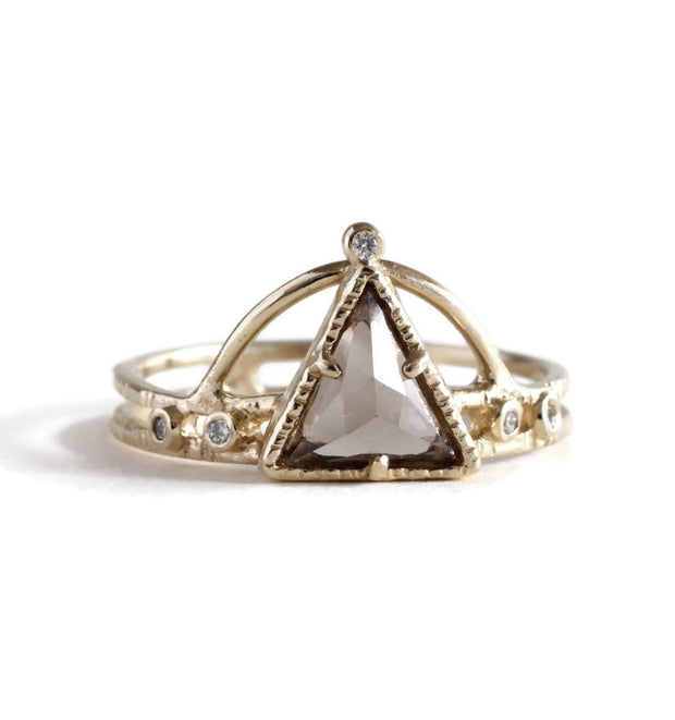 North Star Triangle Ring -Smokey R160YGSM, R160RGSM, R160WGSM