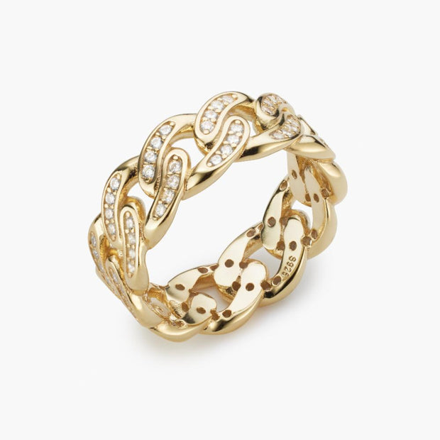 The Iced Cuban Link Ring