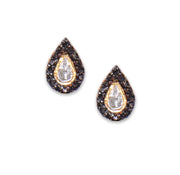 Irving Black Diamond Gold Vermeil Stud Earrings