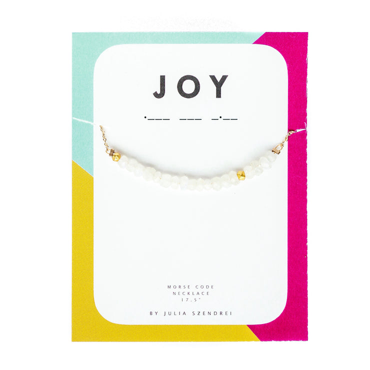 Moonstone Morse Code Necklace Customize your Code