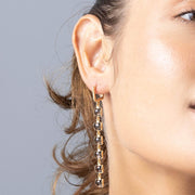 Aylo Smoky Quartz Earrings (Black Rhodium and Gold 18K)