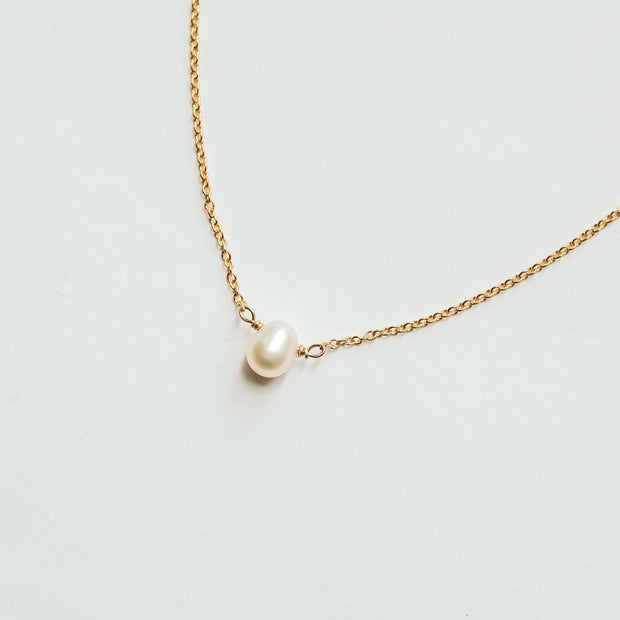 Little Pearl Necklace June Birthstone