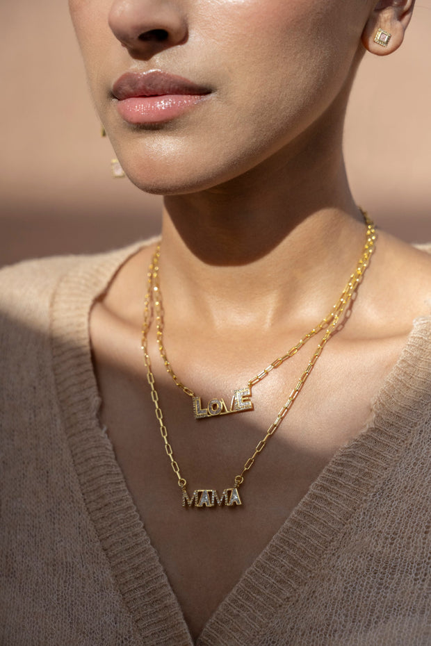 Mama Gold Vermeil Pendant Necklace