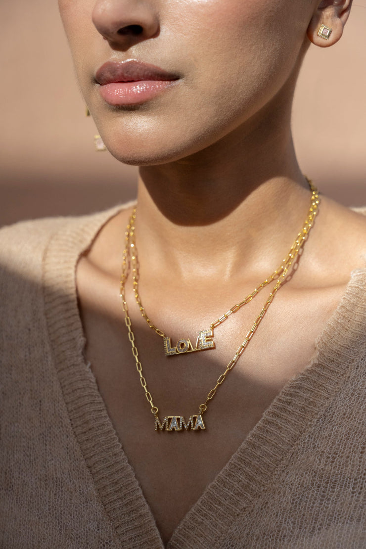 Mama Gold Vermeil Pendant Necklace