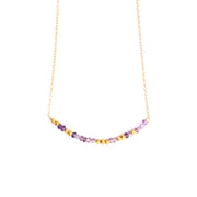 Amethyst Morse Code Necklace Customize your Code