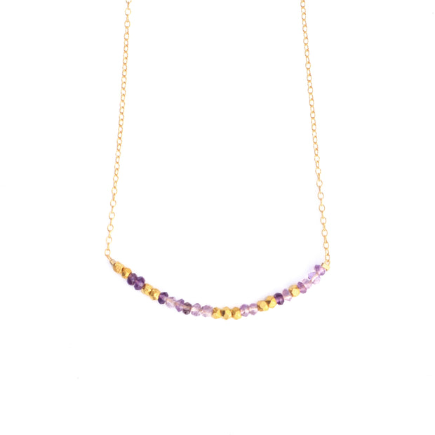 Amethyst Morse Code Necklace Customize your Code