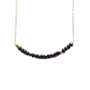 Black Garnet Morse Code Necklace Customize your Code