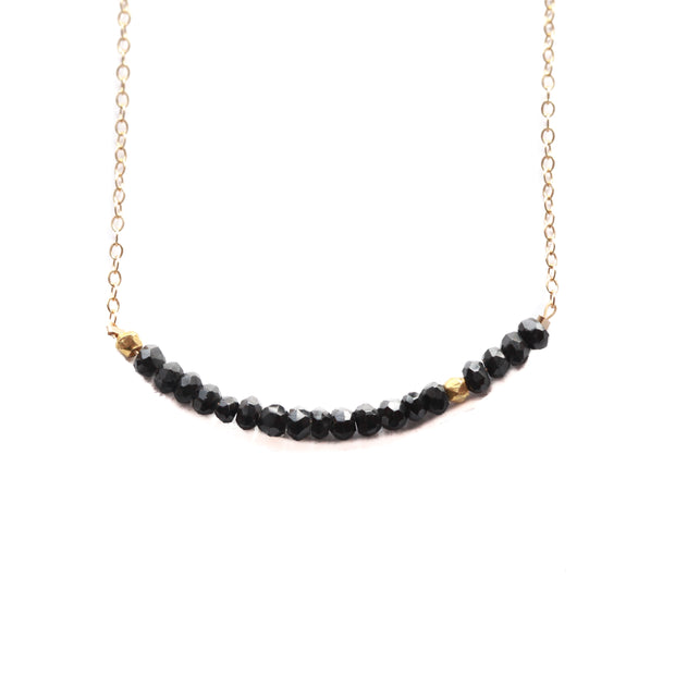 Black Garnet Morse Code Necklace Customize your Code