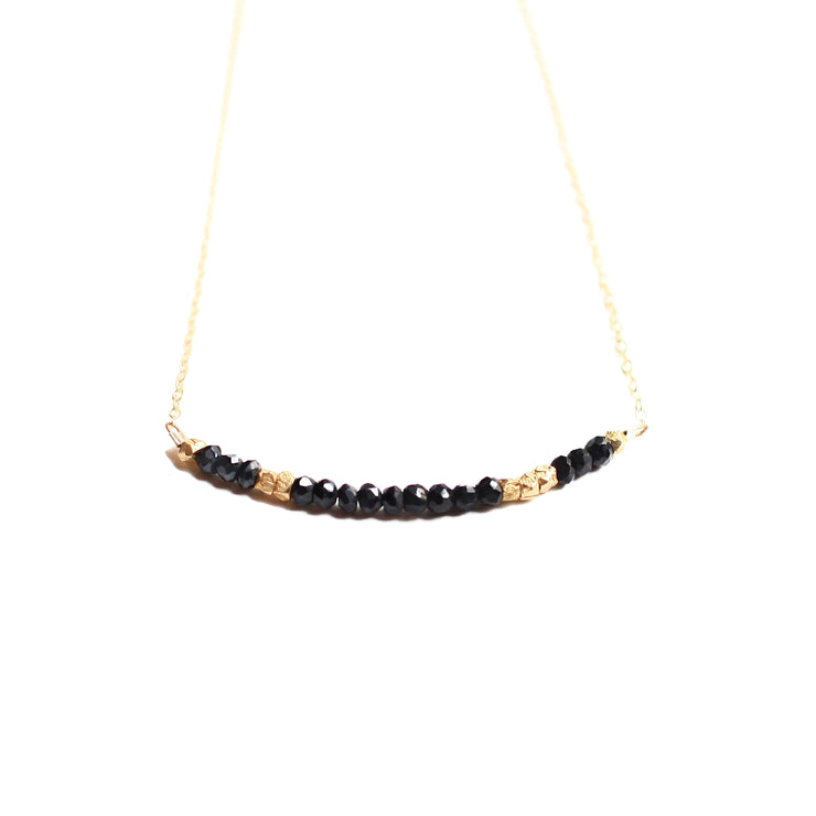 Black Garnet Morse Code Necklace Customize your Code