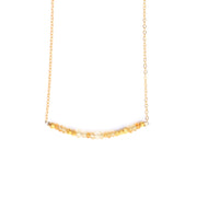 Citrine Morse Code Necklace Customize your Code