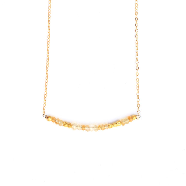 Citrine Morse Code Necklace Customize your Code