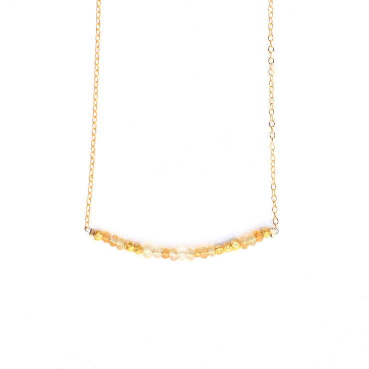 Citrine Morse Code Necklace Customize your Code