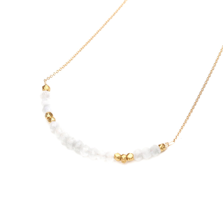 Moonstone Morse Code Necklace Customize your Code