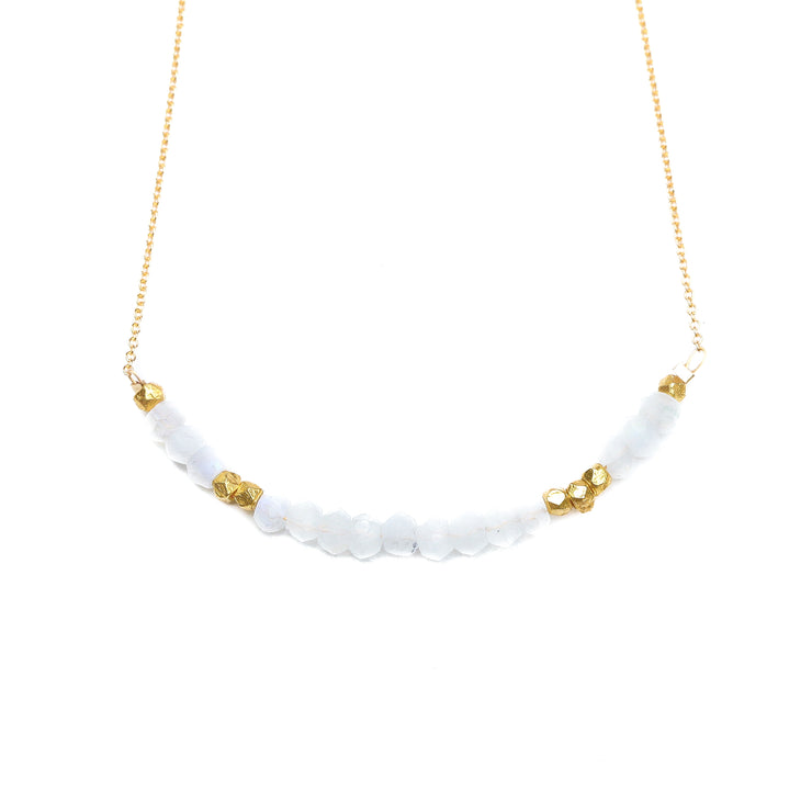 Moonstone Morse Code Necklace Customize your Code