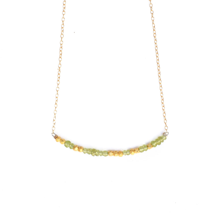 Peridot Morse Code Necklace Customize your Code