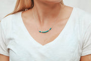 Amethyst Morse Code Necklace Customize your Code