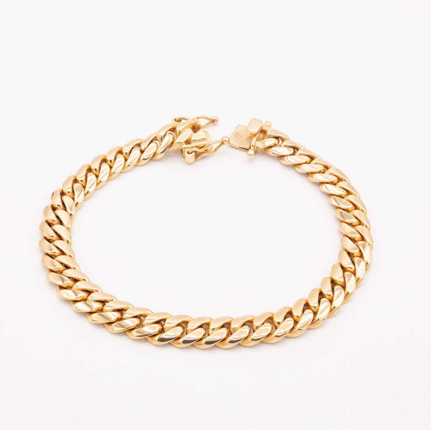 Solid Gold Miami Cuban Bracelet 10mm