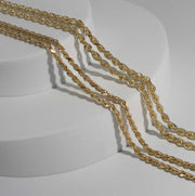 Solid Gold 2.5mm Diamond Cut Rope