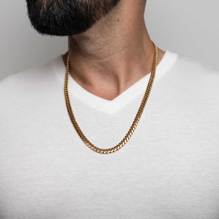 Solid Gold Miami Cuban Chain 7mm