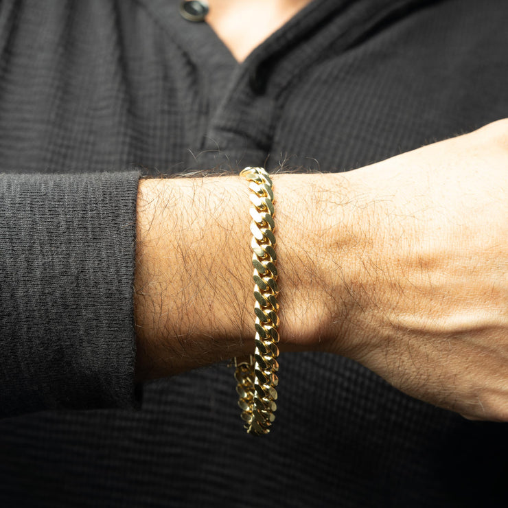 Solid Gold Miami Cuban Bracelet 8mm