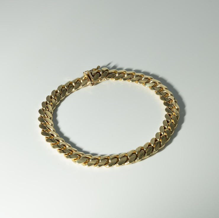 Solid Gold Miami Cuban Bracelet 8mm