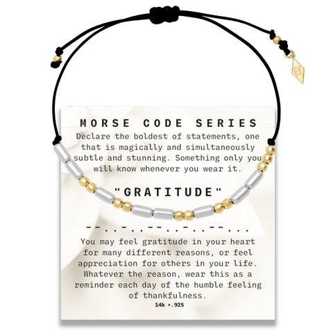 "Morse Code" Series GRATITUDE Bracelet