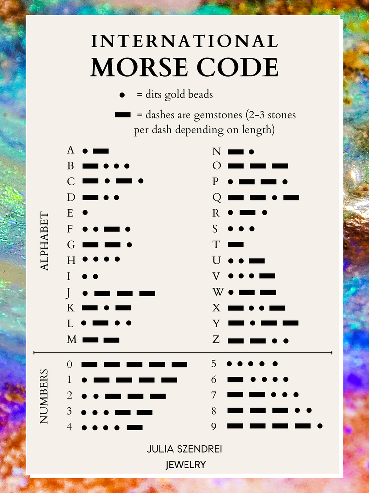 Amethyst Morse Code Necklace Customize your Code